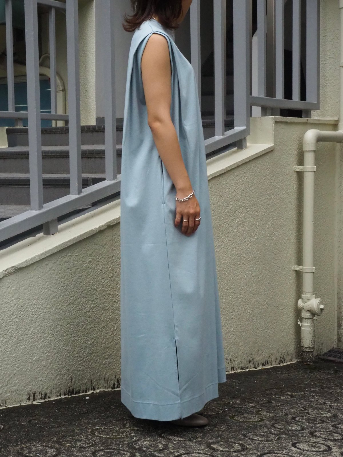 未使用級♡スローン コットンコンパクトスーピマポンチ タックショルダーワンピース SLOANE(WOMENS) / コットンコンパクトスーピマポンチ タックショルダー