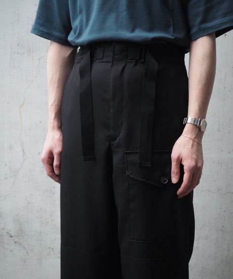 AURALEE(MENS) / WOOL HERRINGBONE CARGO PANTS
