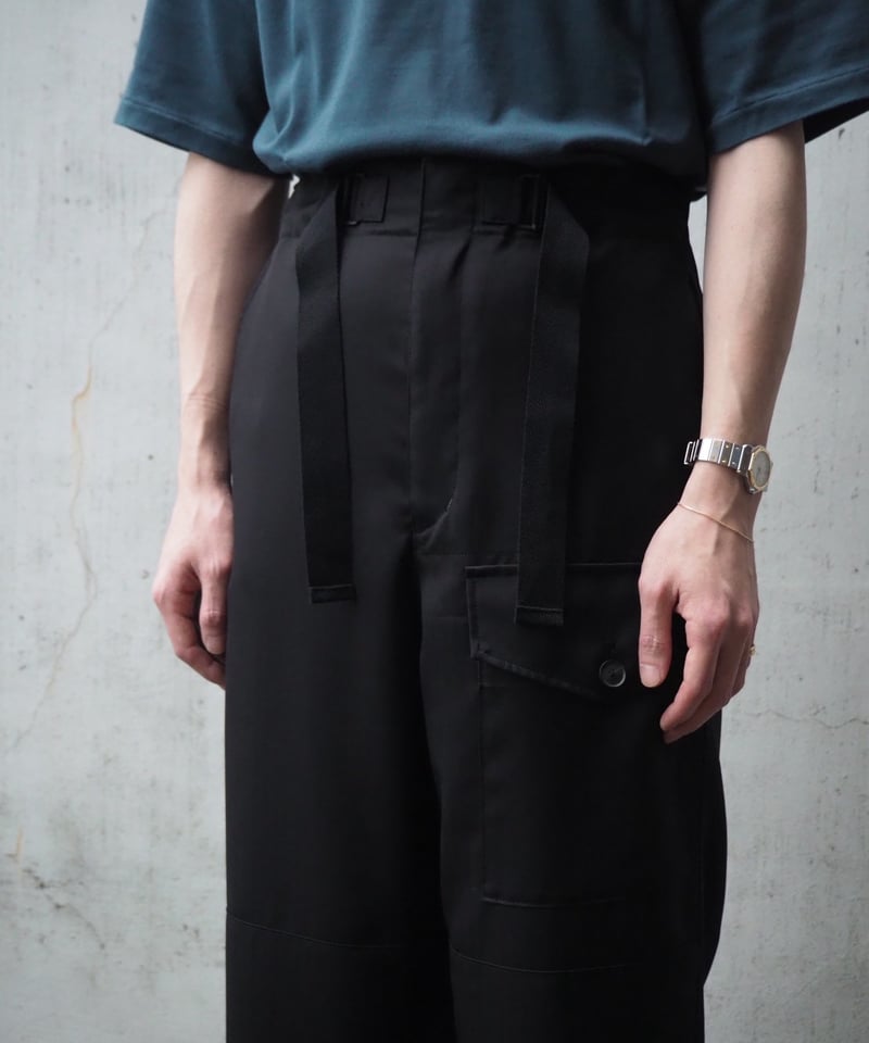 AURALEE(MENS) / WOOL HERRINGBONE CARGO PANTS |