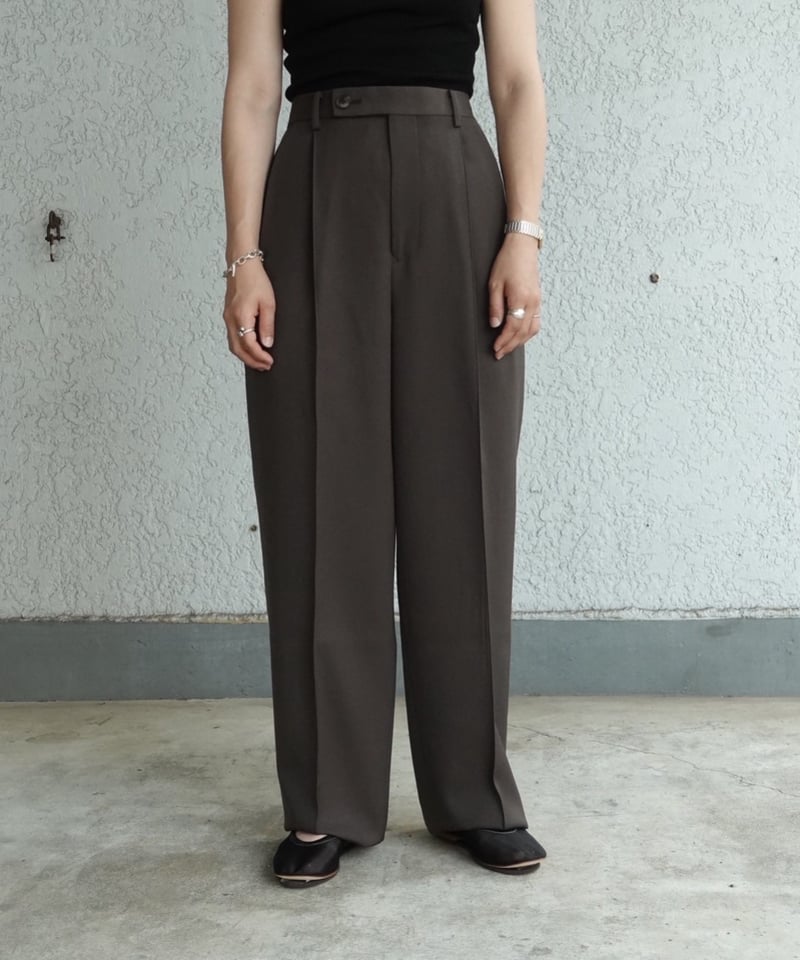 オーラリー Light Wool Max Gabardine Slacks 3 Auralee Light Wool Max Gabardine Slacks A23Sp03Mg Brown Size