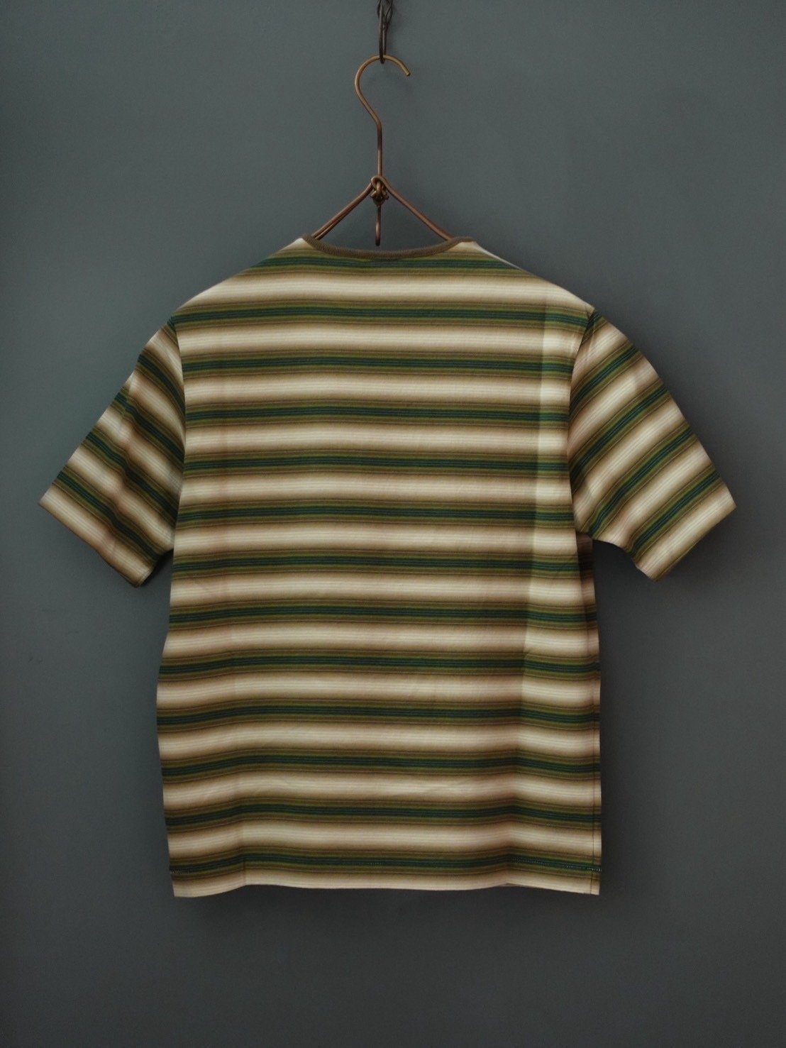 トップス AURALEE 25AW GRADIENT STRIPE JERSEY TEE Gradient Stripe Jersey Tee in Fade Brown