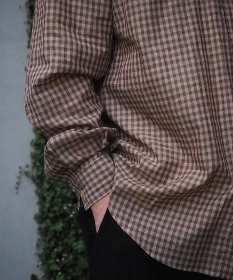 AURALEE(MENS) / AIRY LIGHT COTTON CHECK BIG SHI
