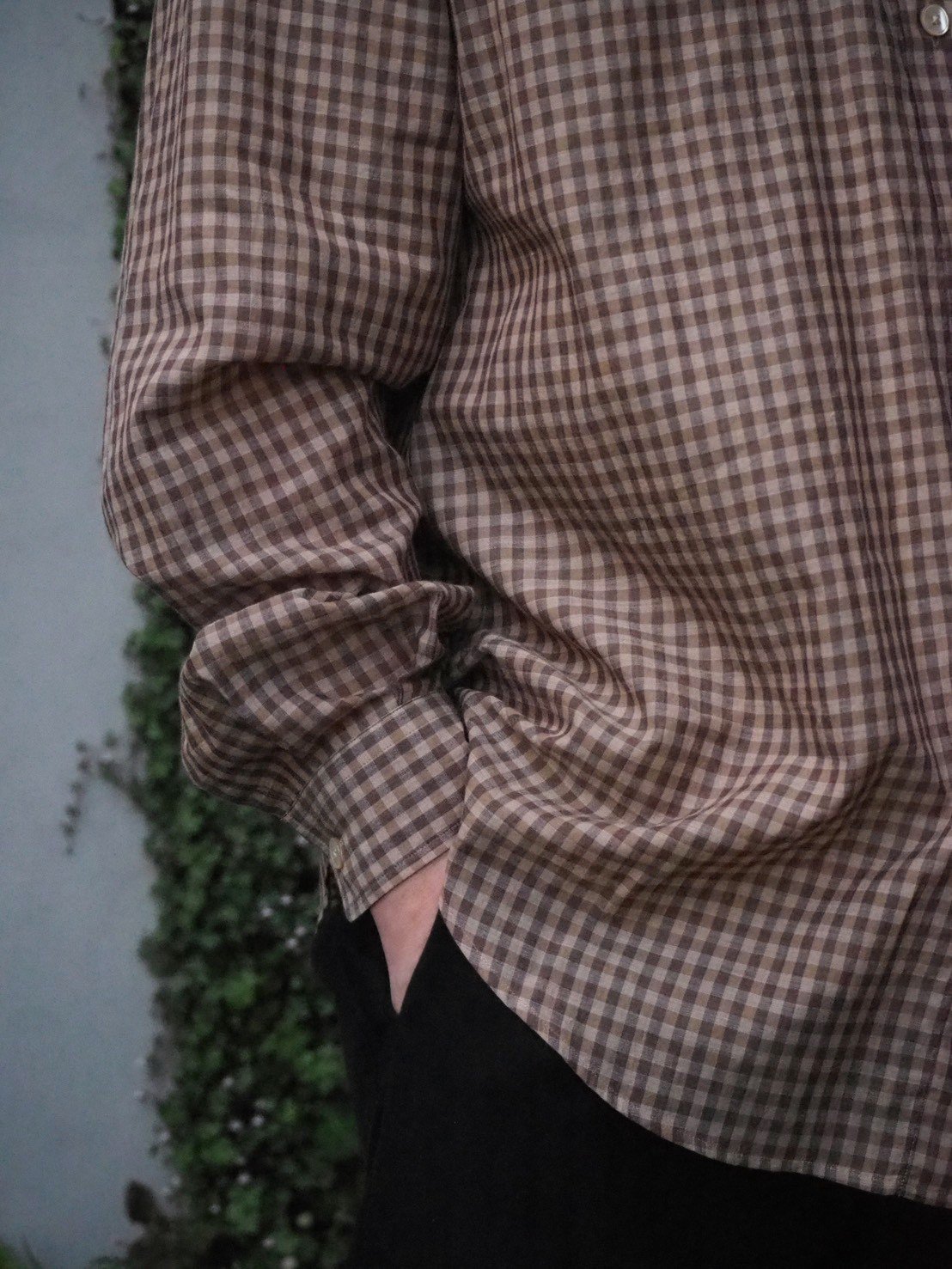 AURALEE(MENS) / AIRY LIGHT COTTON CHECK BIG SHI