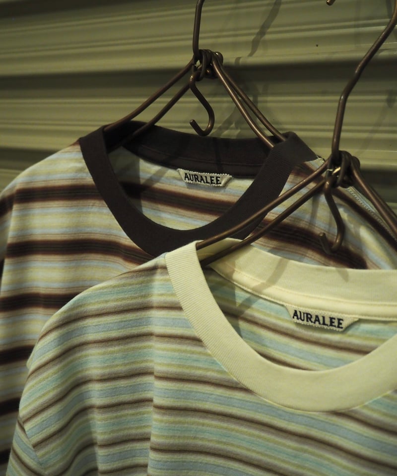 AURALEE(MENS) / GRADIENT STRIPE JERSEY TEE | Bu