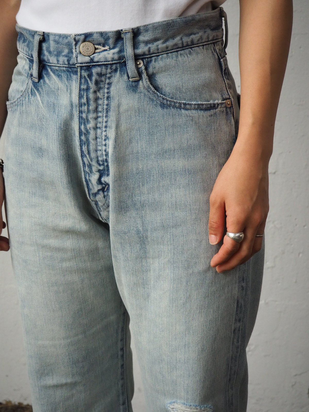 AURALEE(WOMENS) / FADED SELVEDGE LIGHT DENIM PA