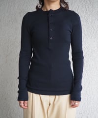 POSTELEGANT(WOMEN) / COTTON RIB HENRY NECK
