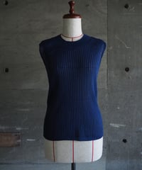 SLOANE(WOMENS) /14Gワイドリブ 和紙×ポリエステル ノースリーブ  Uネック