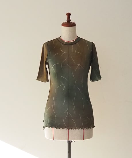 HAKUJI / LINE-PAINTED PRINT RIB HN PO