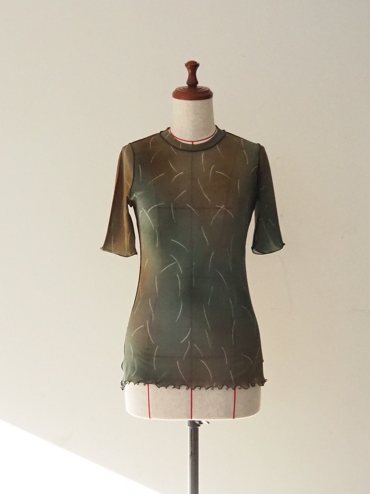 Hakuji PRINT SHEER RIB H/N PO Wool rib HN PO – ATELIERMO