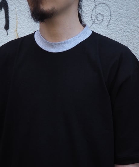 GICIPI(MENS) / CEFALO CREWNECK RELAX FIT RINGER T-SHIRT