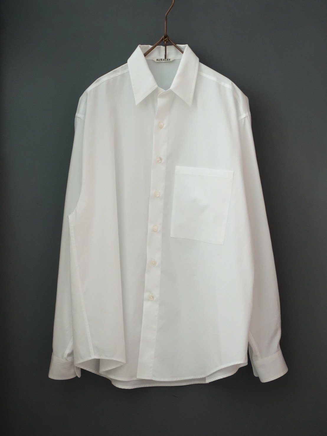 AURALEE(MENS) / WASHED FINX TWILL BIG SHIRT | B