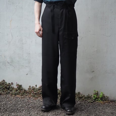AURALEE(MENS) / WOOL HERRINGBONE CARGO PANTS