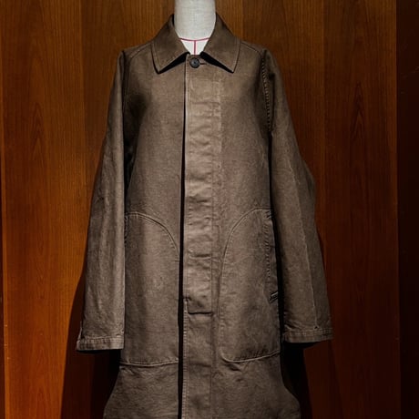 AURALEE(MENS) / GARMENT-DYED ORGANIC COTTON HEAVY TWILL SHORT COAT
