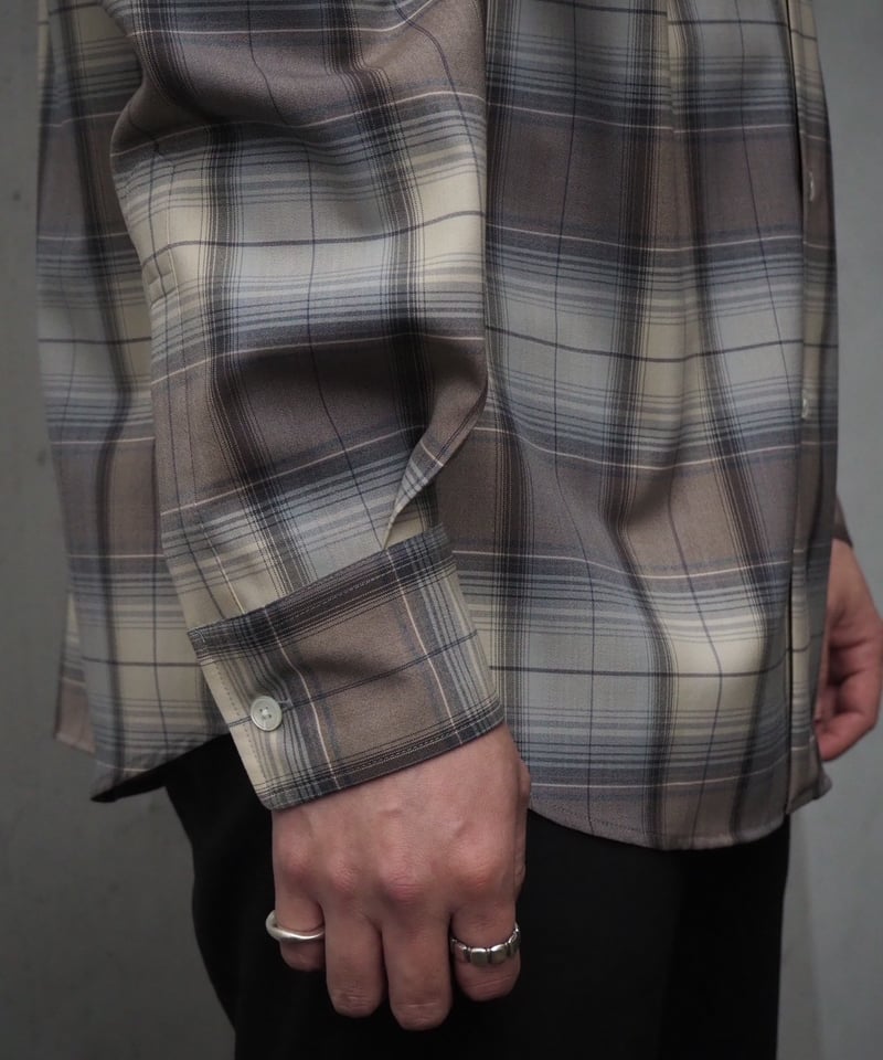 AURALEE(MENS) / SUPER LIGHT WOOL CHECK SHIRT |