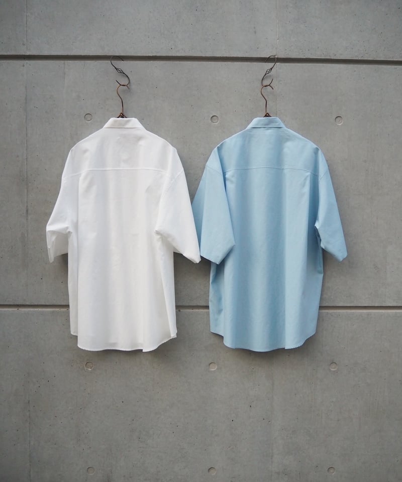 AURALEE(MENS) / WASHED FINX TWILL BIG HALF SLEE