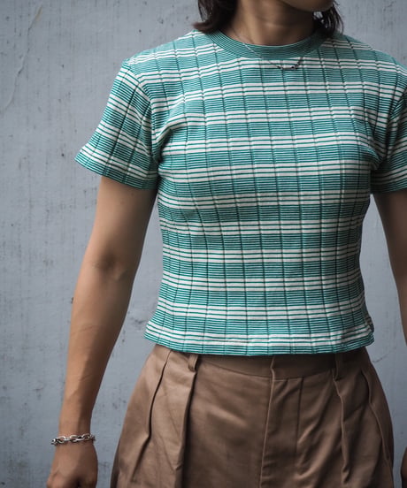 YOUNG&OLSEN / BROAD RIB CROP CREW NECK