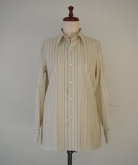 AURALEE(WOMENS) / COTTON SILK STRIPE DOUBLE-CUFF SHIRT