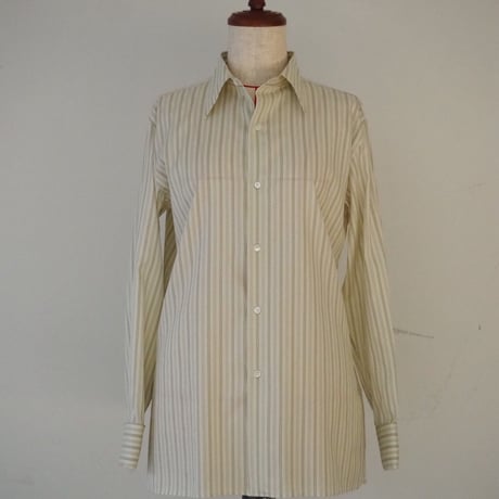 【26SS】AURALEE(WOMENS) / COTTON SILK STRIPE DOUBLE-CUFF SHIRT
