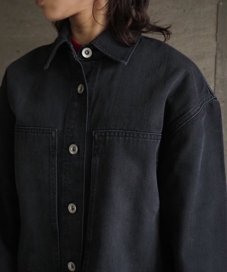 STUDIO NICHOLSON (WOMENS) / PASO DENIM PATCH POCKET SHIRT
