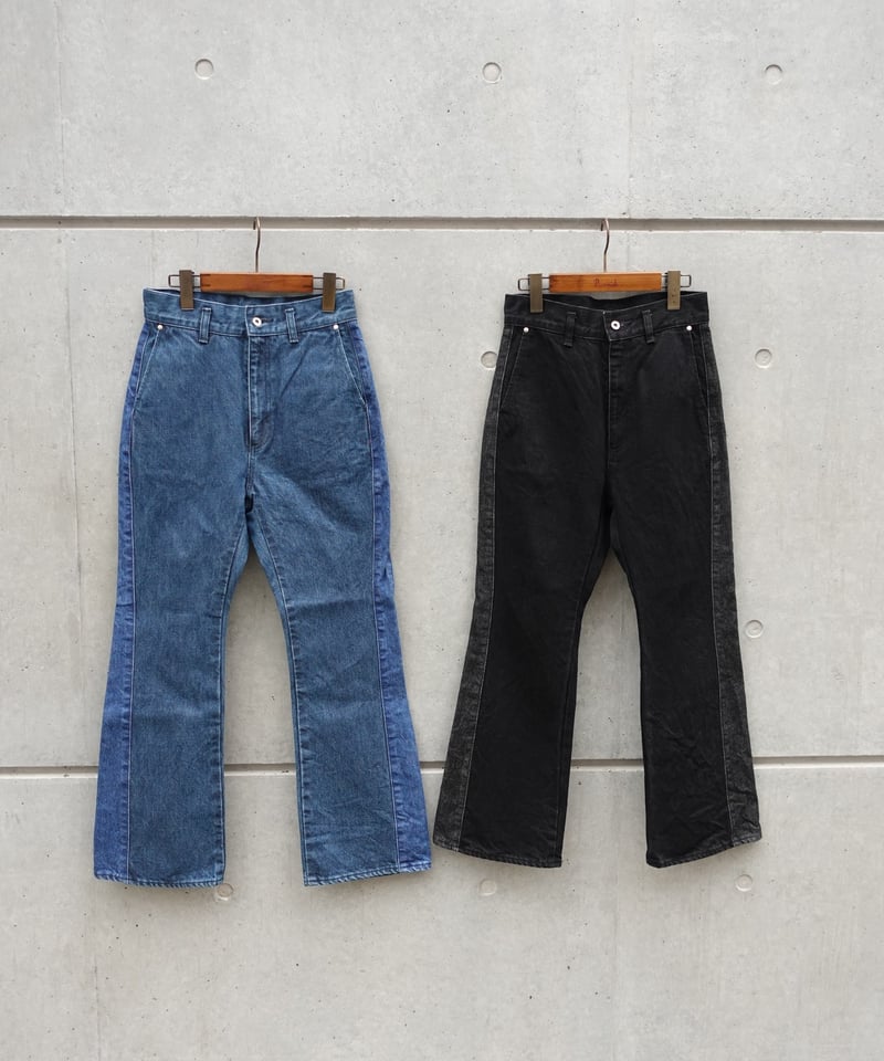 JoICEADDED / SIDE STRIPE DENIM TROUSERS | Burnish