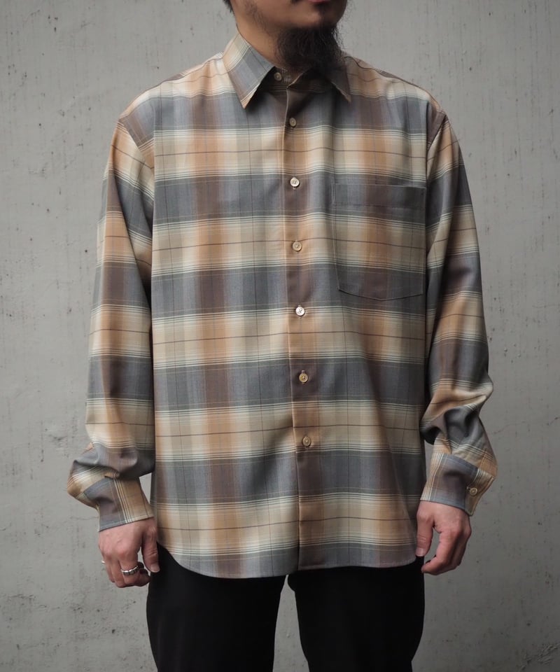 ニット/セーター auralee super wool check shirt AURALEE(MENS) / SUPER LIGHT WOOL CHECK SHIRT |