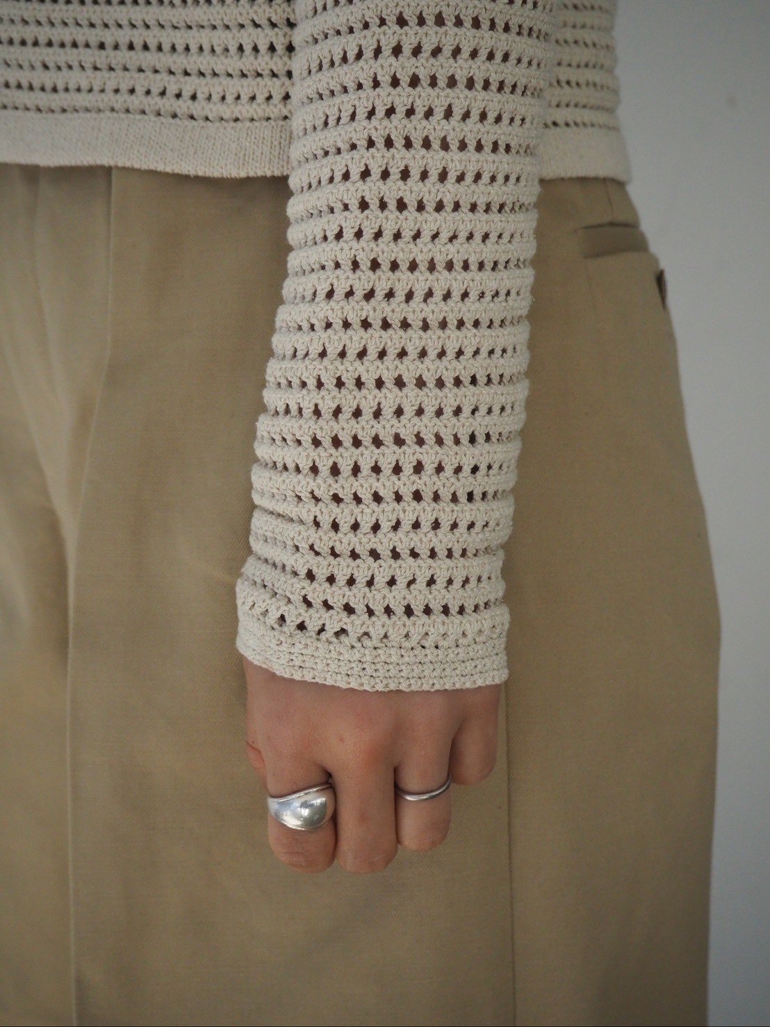 AURALEE(WOMENS) / TUSSAH SILK COTTON MESH KNIT