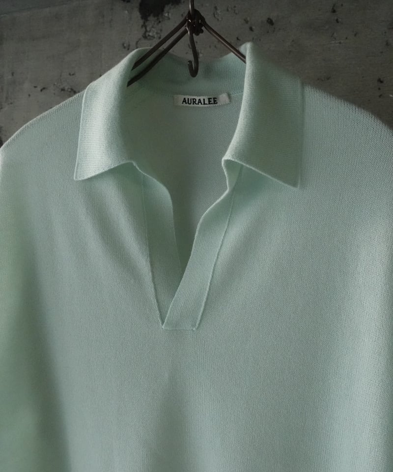 トップス AURALEE 24ss CASHMER SKIPPER POLO 24ss AURALEE super fine cashmere skipper - メルカリ