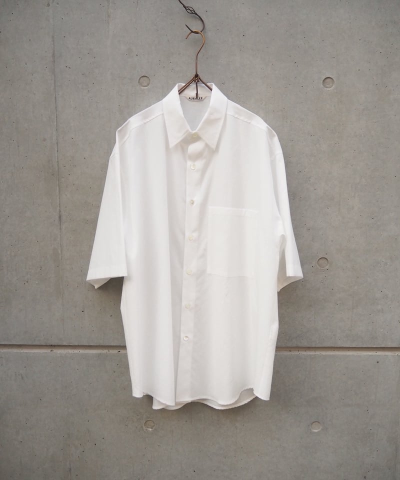 AURALEE(MENS) / WASHED FINX TWILL BIG HALF SLEE