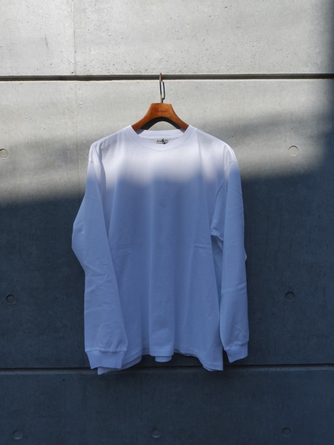 AURALEE(MENS) / LUSTER PLAITING LONG SLEEVE TEE AURALEE(MENS) / LUSTER PLAITING LONG SLEEVE TEE