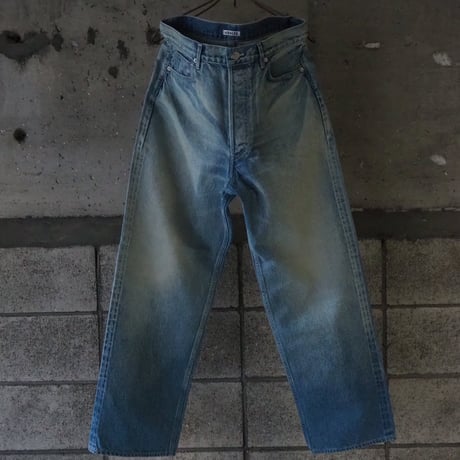 AURALEE(MENS) / SELVEDGE FADED HEAVY DENIM WIDE PANTS