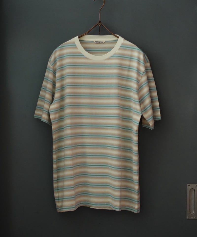 25AW】AURALEE(MENS) / GRADIENT STRIPE JERSEY TE