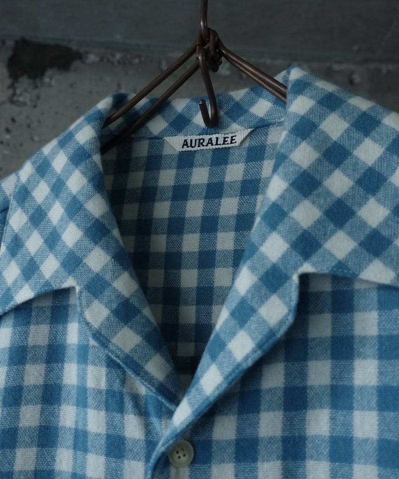 AURALEE(MENS) / AIRY SMOOTH CASHMERE SHIRT BLOU AURALEE(MENS) / AIRY SMOOTH CASHMERE SHIRT BLOU