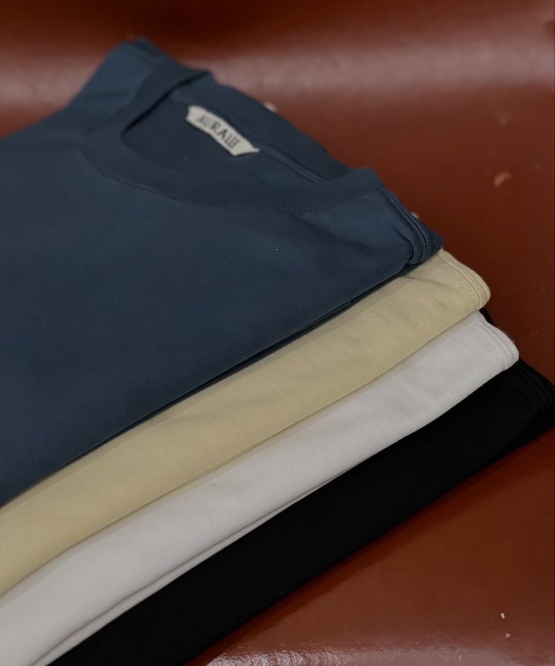 26SS】AURALEE(MENS) / LUSTER PLAITING L/S TEE |