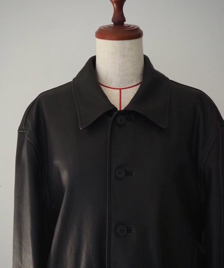 AURALEE(MENS) / TEXTURED LAMB LEATHER BLOUSON
