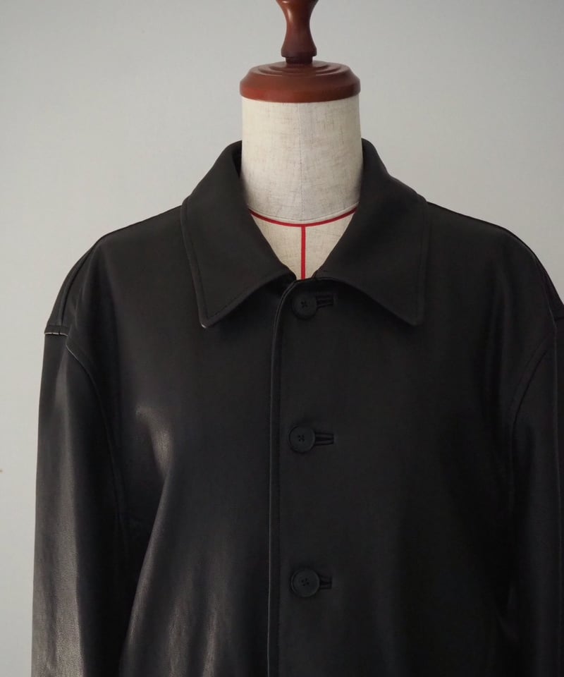 26SS】AURALEE(MENS) / TEXTURED LAMB LEATHER BLO