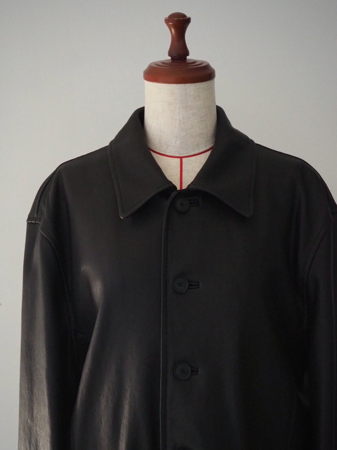 26SS】AURALEE(MENS) / TEXTURED LAMB LEATHER BLO