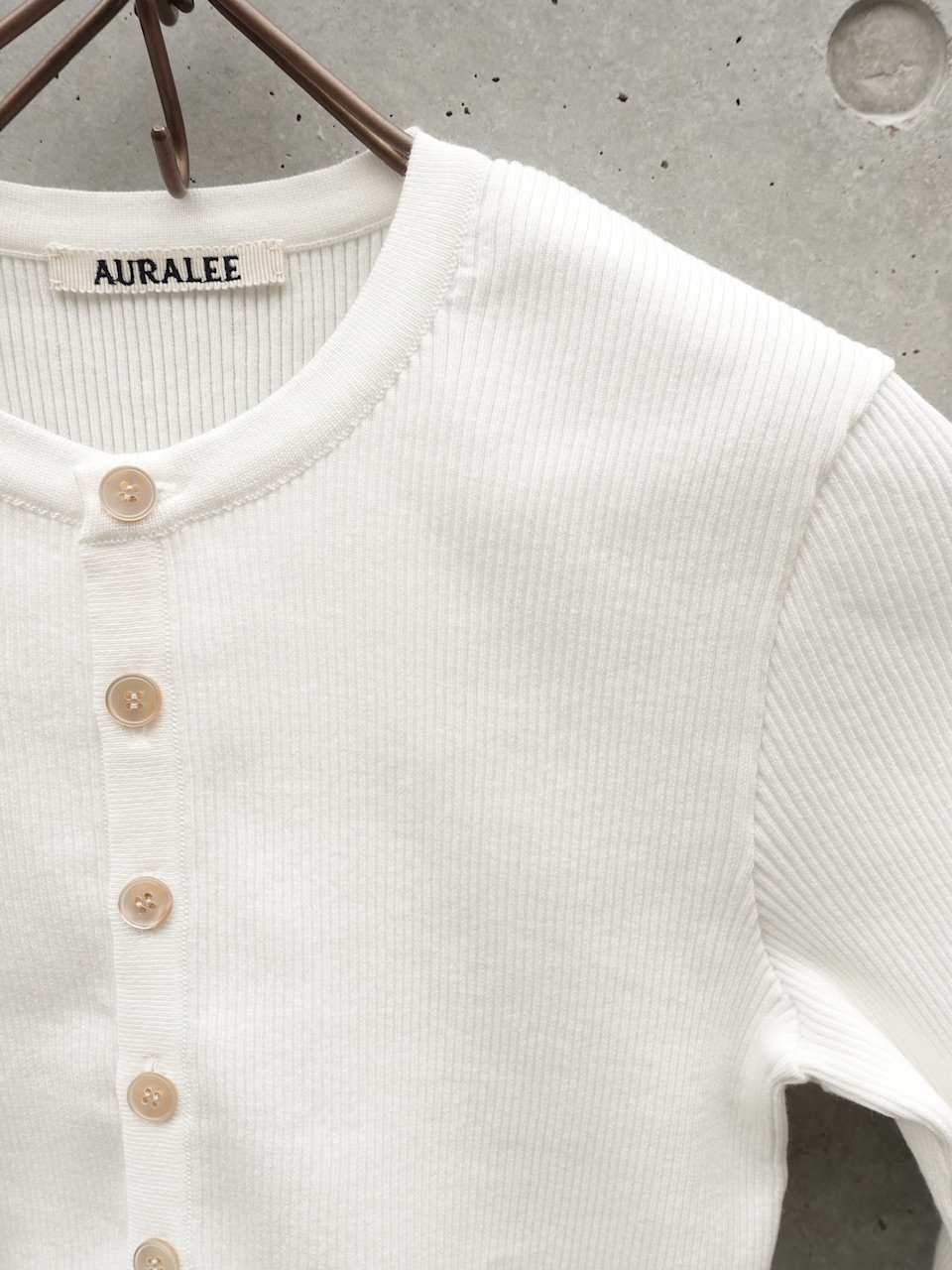 トップス AURALEE | COTTON HIGH GAUGE RIB KNIT AURALEE(WOMENS) / COTTON HIGH GAUGE RIB KNIT CR
