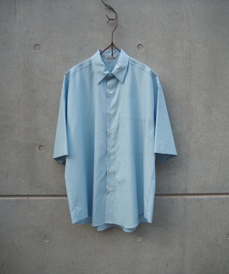 AURALEE(MENS) / WASHED FINX TWILL BIG HALF SLEE