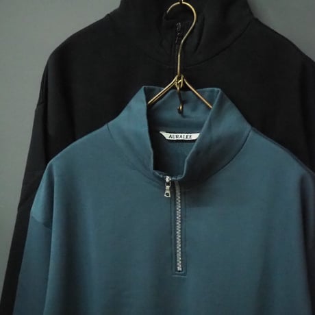 【26SS】AURALEE(MENS) / ELASTIC HIGH GAUGE SWEAT HALF ZIP P/O
