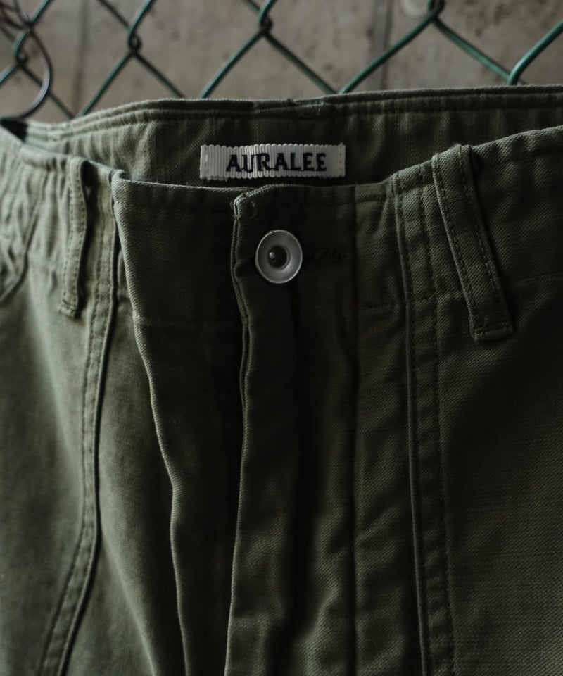 AURALEE(MENS) / WASHED BAGGY SATIN BLEACHED BAK