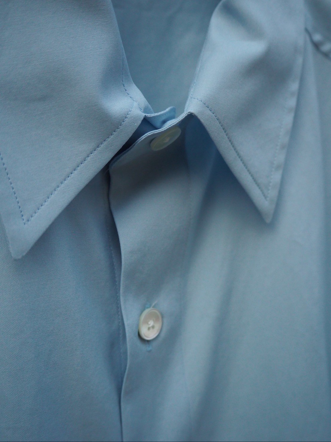 AURALEE(MENS) / WASHED FINX TWILL BIG HALF SLEE