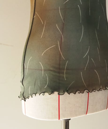 HAKUJI / LINE-PAINTED PRINT RIB HN PO