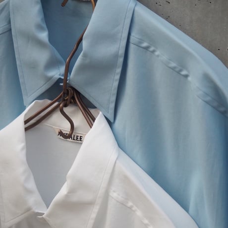 AURALEE(MENS) / WASHED FINX TWILL BIG HALF SLEEVED SHIRT