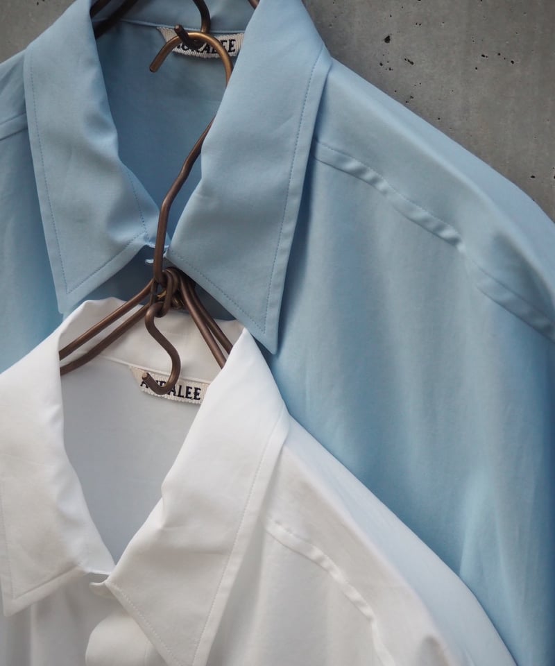 AURALEE(MENS) / WASHED FINX TWILL BIG HALF SLEE