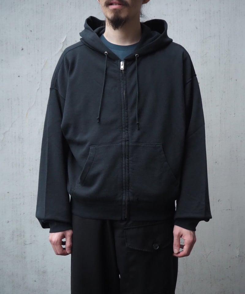 AURALEE(MENS) / HIGH TWIST LIGHT SWEAT ZIP PARK