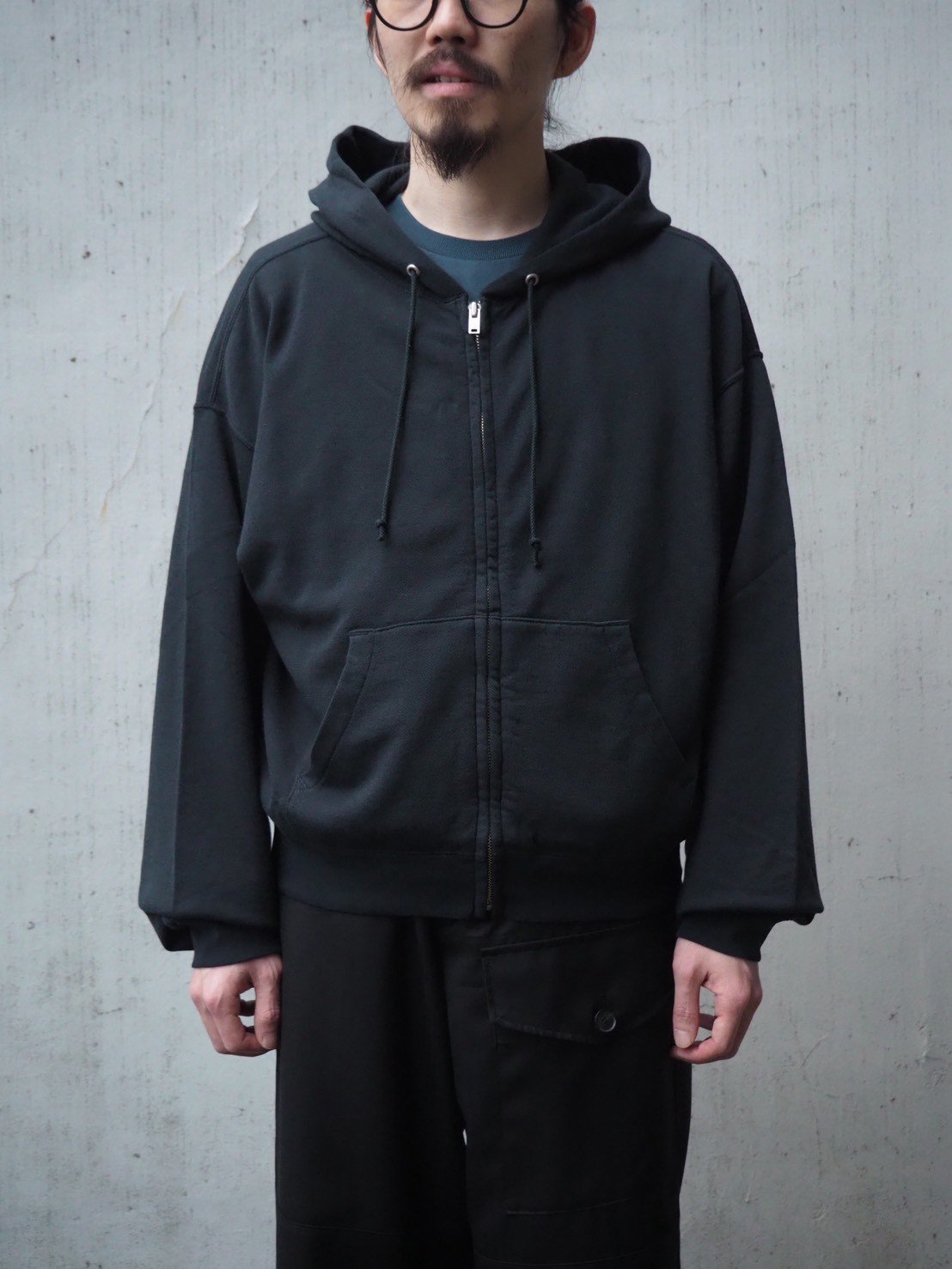 AURALEE(MENS) / HIGH TWIST LIGHT SWEAT ZIP PARK
