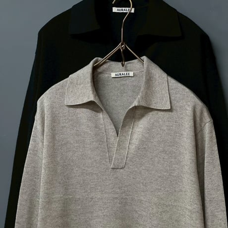 【26SS】AURALEE(WOMENS) / SUPER FINE CASHMERE SILK KNIT SKIPPER POLO