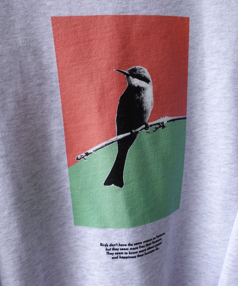 POET MEETS DUBWISE(UNISEX) / BIRD INKJET OVERSI