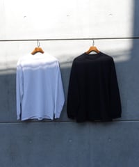 HANDROOM / POLYESTER COTTON FEEL MOCK NECK T-SHIRT LONG SLEEVE