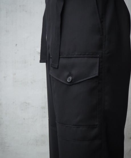 AURALEE(MENS) / WOOL HERRINGBONE CARGO PANTS